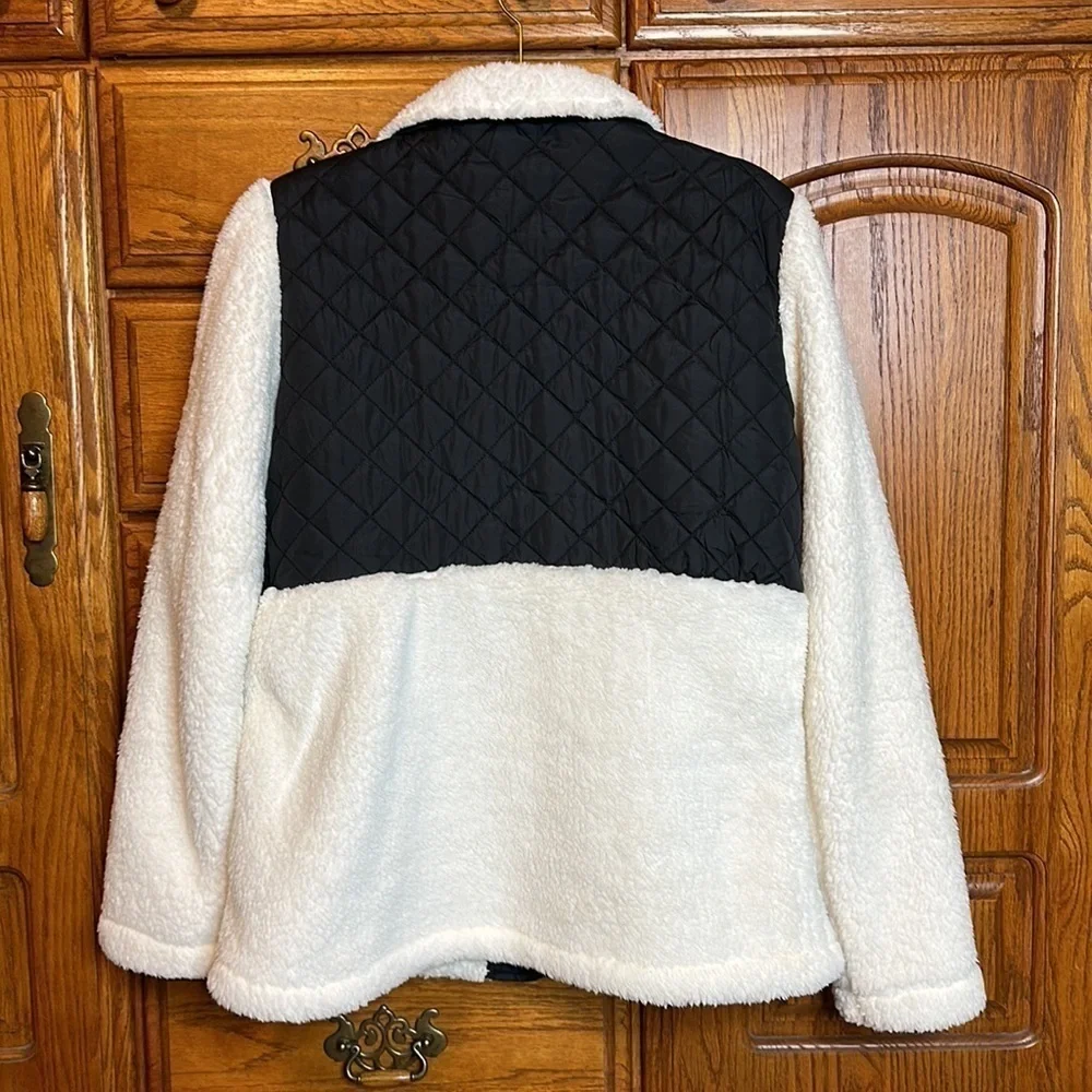 Madden Girl Sherpa Quilted Jacket - Size Large